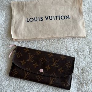 Authentic Louis‎ Vuitton Emilie Wallet Monogram Rose Ballerine Pink